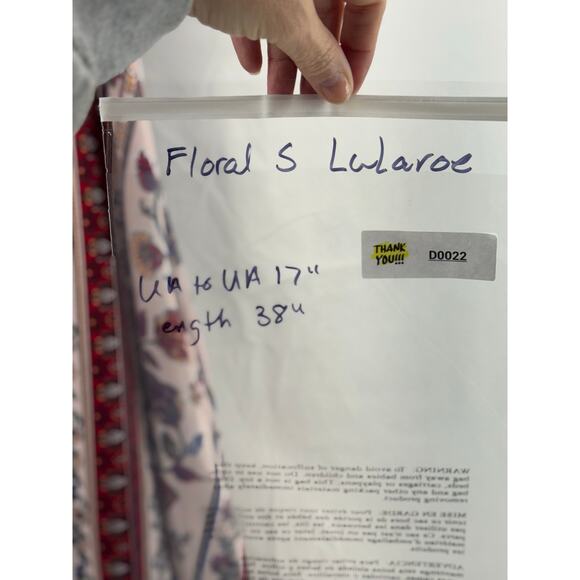 Lularoe Small floral dress with pockets - Picture 4 of 8